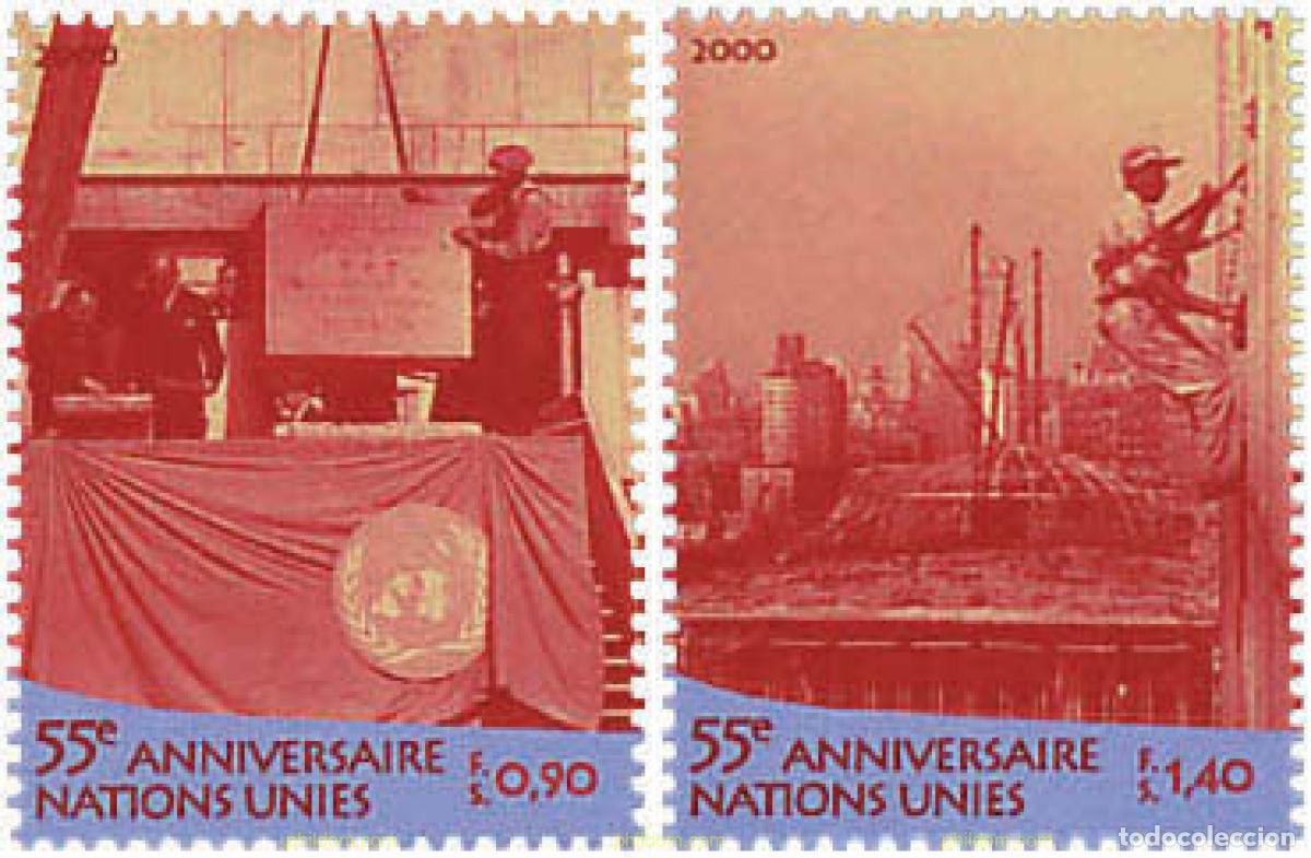 Sellos: 58170 MNH NACIONES UNIDAS. Ginebra 2000 55 ANIVERSARIO DE LAS NACIONES UNIDAS