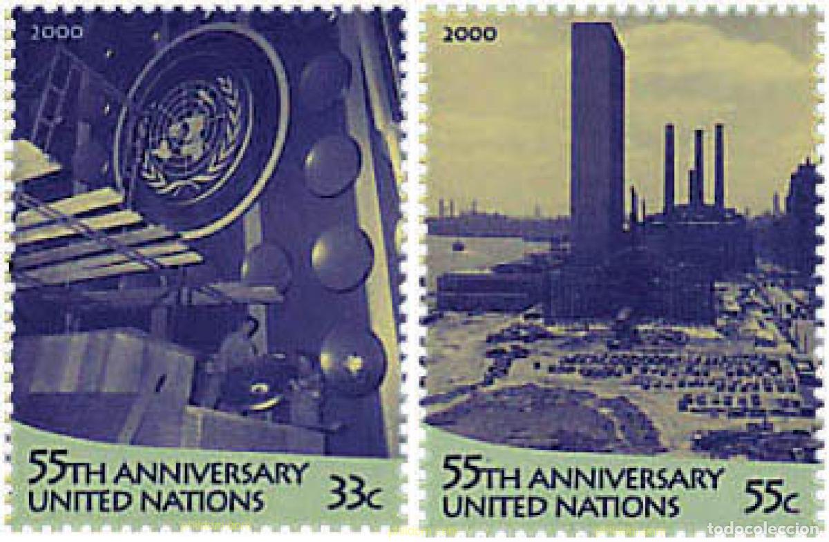 Sellos: 58178 MNH NACIONES UNIDAS. Nueva York 2000 55 ANIVERSARIO DE LAS NACIONES UNIDAS