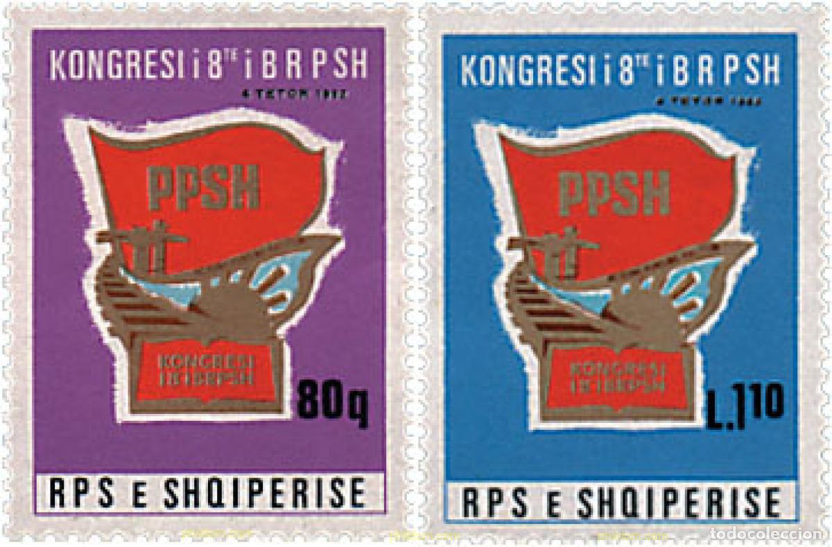 Sellos: 78479 MNH ALBANIA 1982 8 CONGRESO DE LA JUVENTUD TRABAJADORA