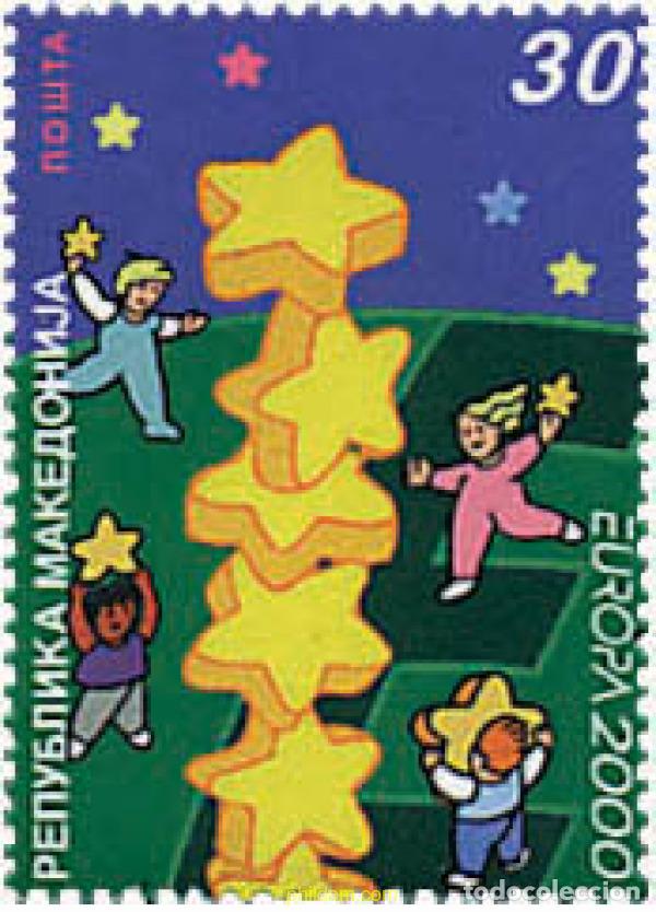 Sellos: 77131 MNH MACEDONIA 2000 EUROPA CEPT. CONSTRUCCION EUROPEA