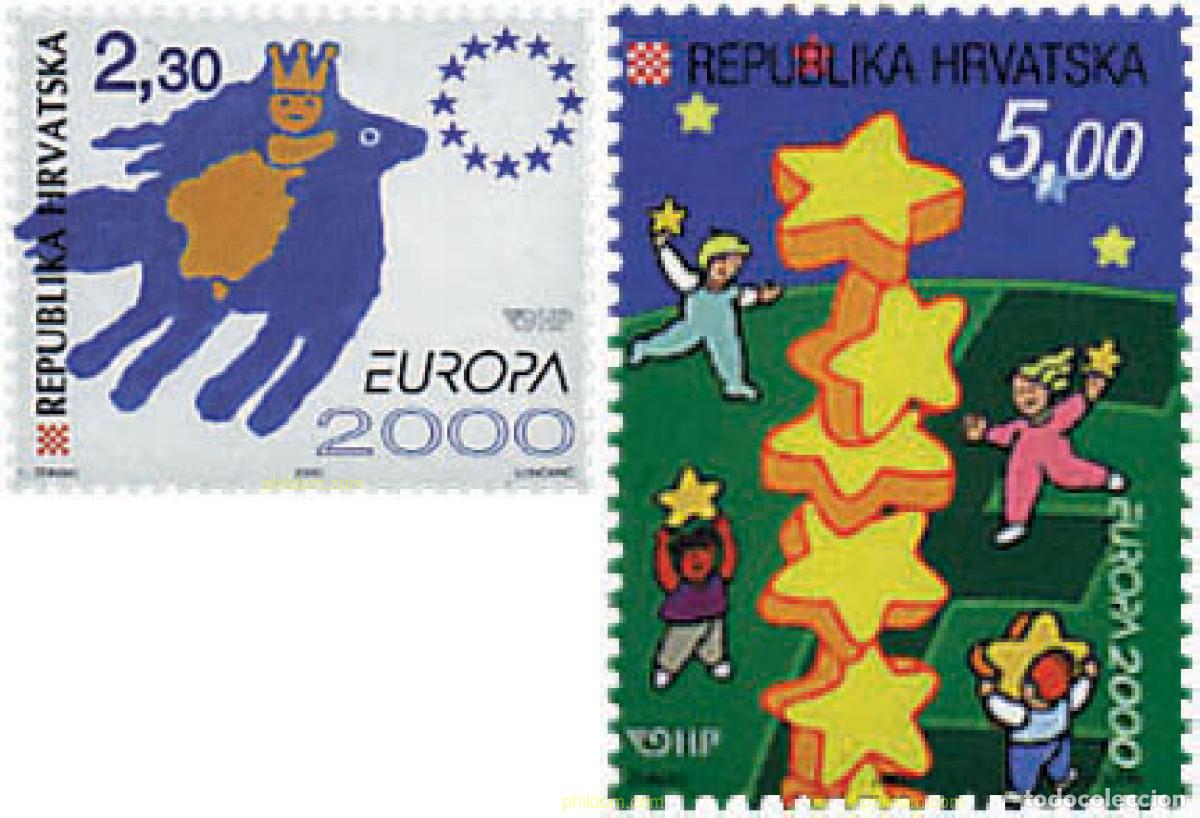 Sellos: 77117 MNH CROACIA 2000 EUROPA CEPT. CONSTRUCCION EUROPEA