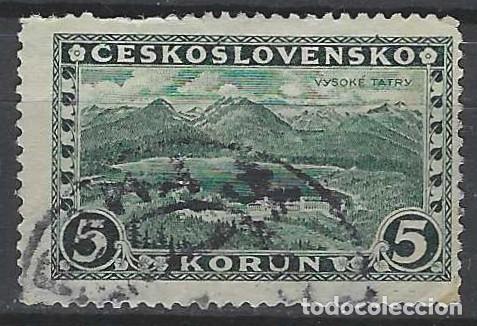 Selos: CHECOSLOVAQUIA 1927-29 - PAISAJES, MONTES TATRA, VERDE - USADO