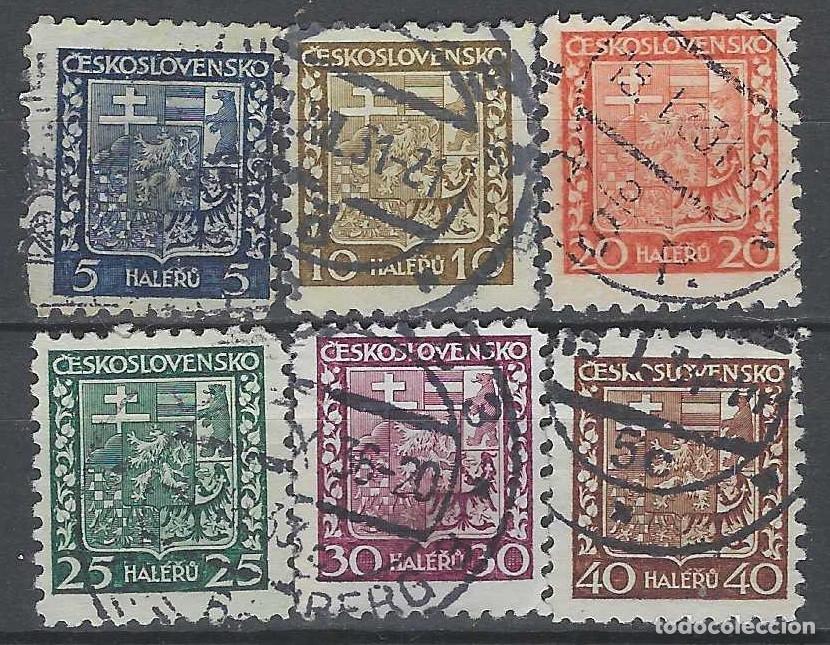 Selos: CHECOSLOVAQUIA 1929 - ESCUDO NACIONAL, S.COMPLETA - USADOS