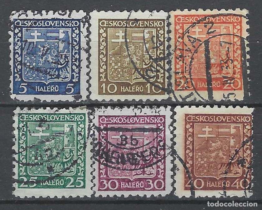 Selos: CHECOSLOVAQUIA 1929 - ESCUDO NACIONAL, S.COMPLETA - USADOS