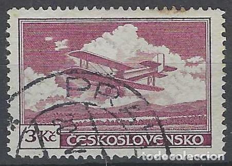 Briefmarken: CHECOSLOVAQUIA 1930 - CORREO A&Eacute;REO, AVI&Oacute;N SMOLIK, MARR&Oacute;N ROJIZO - USADO