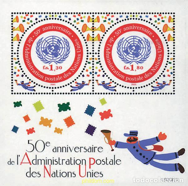 Sellos: 87476 MNH NACIONES UNIDAS. Ginebra 2001 50 ANIVERSARIO DE LA ADMINISTRACION POSTAL DE LAS NACIONES