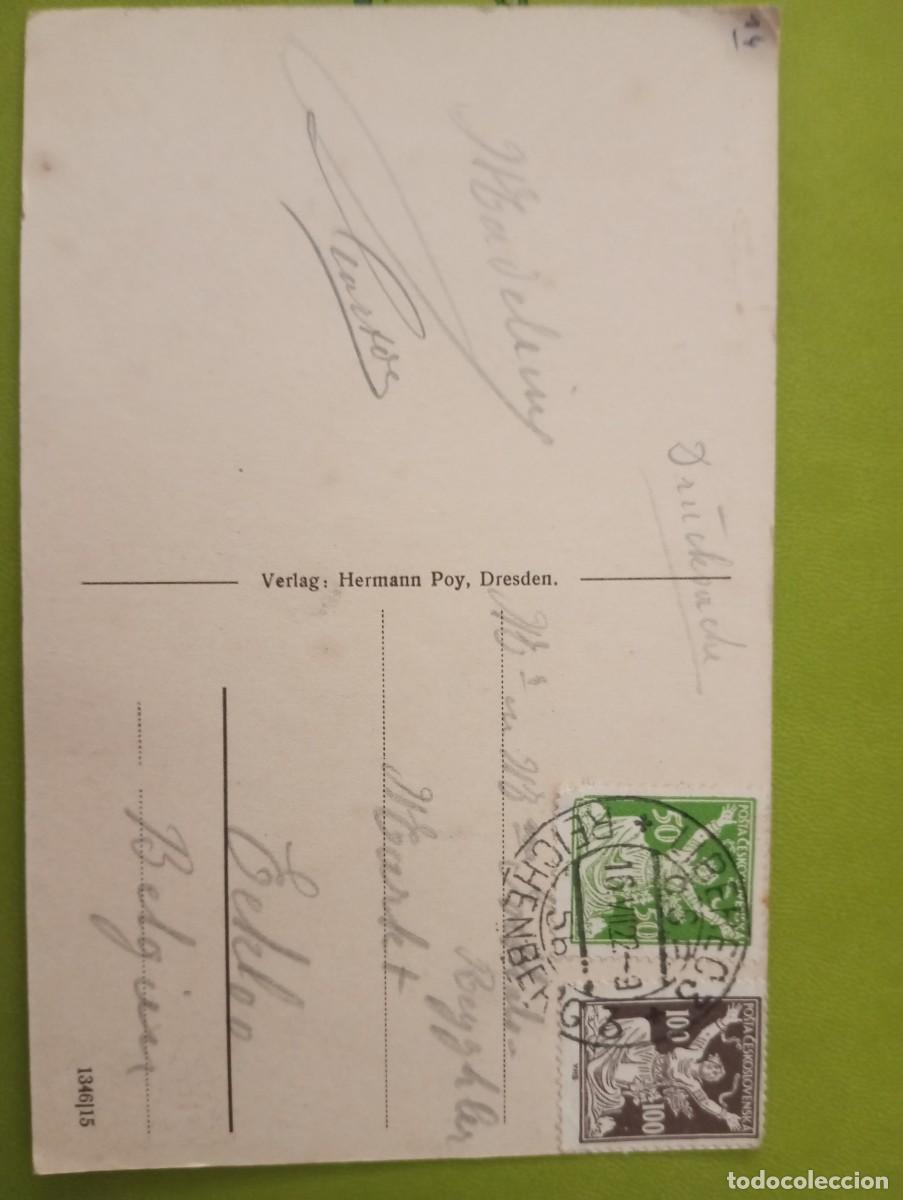 Sellos: CHECOSLOVAQUIA, 1922, POSTAL DE REICHENBERG