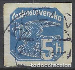 Sellos: CHECOSLOVAQUIA 1937 - SELLO PARA PERI&Oacute;DICOS, AZUL COBALTO - USADO