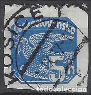 Sellos: CHECOSLOVAQUIA 1937 - SELLO PARA PERI&Oacute;DICOS, AZUL COBALTO - USADO
