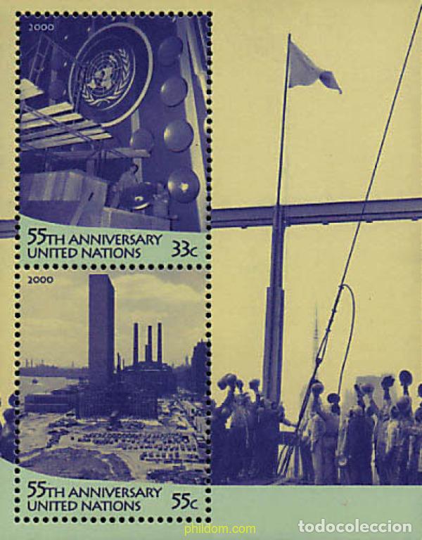 Sellos: 58179 MNH NACIONES UNIDAS. Nueva York 2000 55 ANIVERSARIO DE LAS NACIONES UNIDAS