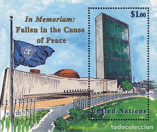 Sellos: 141397 MNH NACIONES UNIDAS. Nueva York 1999 EN MEMORIA DE LOS MUERTOS AL SERVICIO DE LA PAZ
