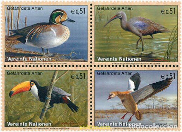 Stamps: 107214 MNH NACIONES UNIDAS. Viena 2003 FAUNA EN PELIGRO DE EXTINCION
