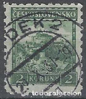 Timbres: CHECOSLOVAQUIA 1929-31 - CASTILLOS, PERNSTYN - USADO