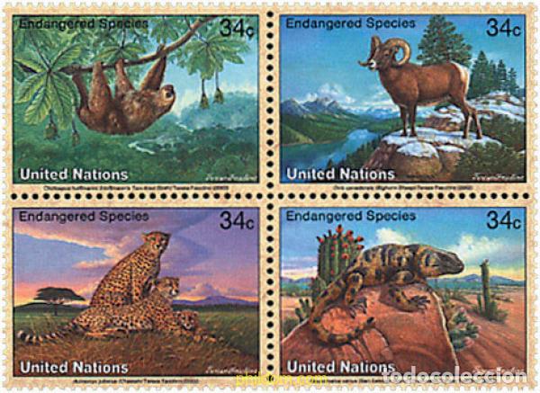 Francobolli: 4577 MNH NACIONES UNIDAS. Nueva York 2002 ESPECIES EN PELIGRO DE EXTINCION