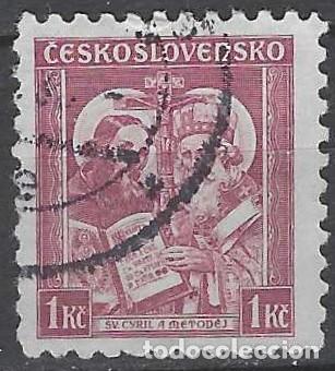 Francobolli: CHECOSLOVAQUIA 1935 - 1.050 ANIV. DE LA MUERTE DE SAN METODIO, CARM&Iacute;N ROJO - USADO