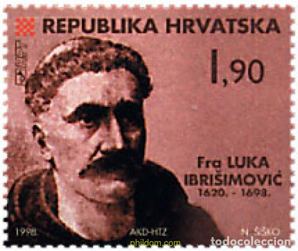 Sellos: 51276 MNH CROACIA 1998 300 ANIVERSARIO DE LA MUERTE DEL PADRE FRANCISCANO LUKA IBRISIMOVIC