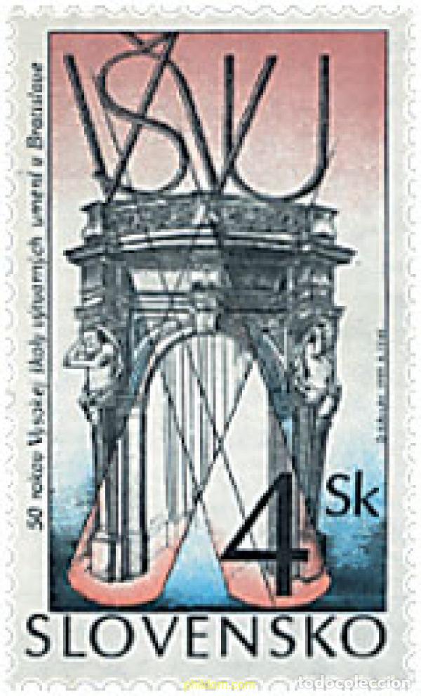 Stamps: 52074 MNH ESLOVAQUIA 1999 50 ANIVERSARIO DE LA UNIVERSIDAD DE BELLAS ARTES