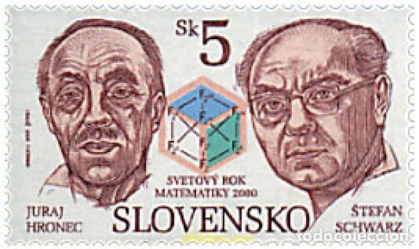Selos: 52093 MNH ESLOVAQUIA 2000 A&Ntilde;O MUNDIAL DE LAS MATEMATICAS