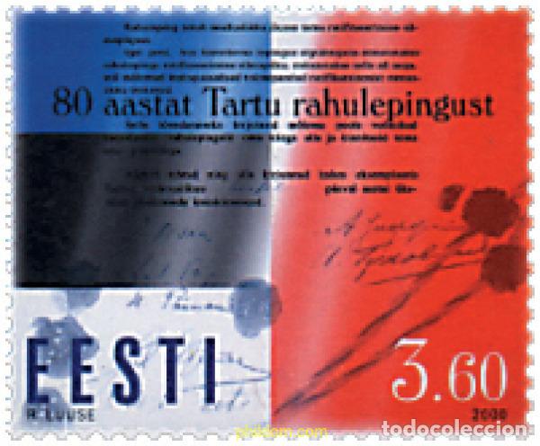 Briefmarken: 85839 MNH ESTONIA 2000 80 ANIVERSARIO DEL TRATADO DE PAZ DE TARTU