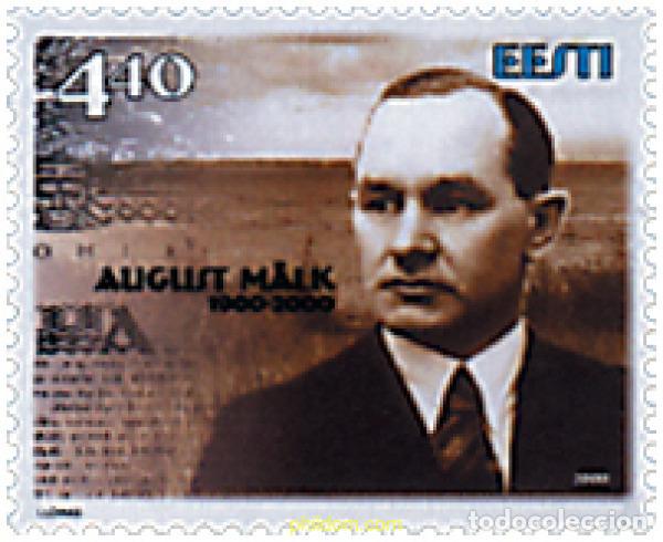 Briefmarken: 52805 MNH ESTONIA 2000 CENTENARIO DEL NACIMIENTO DE AUGUSTO MALIK