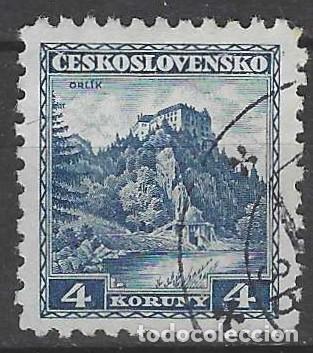 Francobolli: CHECOSLOVAQUIA 1932 - CASTILLOS, ORL&Iacute;K - USADO