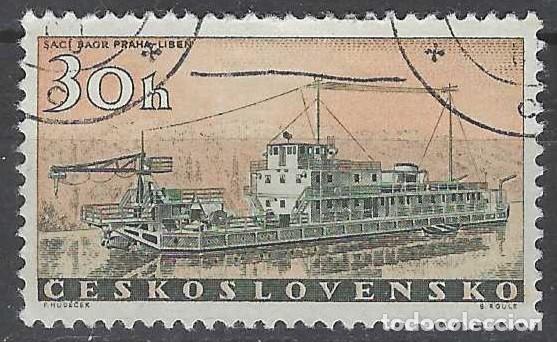 Sellos: CHECOSLOVAQUIA 1960 - BARCOS, DRAGADOR - USADO
