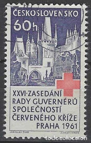 Sellos: CHECOSLOVAQUIA 1961 - 26&ordf; SESI&Oacute;N DE GOBERNANTES DE LA LIGA DE SOCIEDADES DE LA CRUZ ROJA - USADO