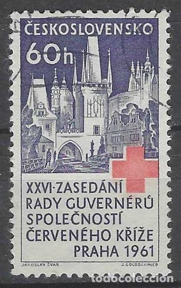 Sellos: CHECOSLOVAQUIA 1961 - 26&ordf; SESI&Oacute;N DE GOBERNANTES DE LA LIGA DE SOCIEDADES DE LA CRUZ ROJA - USADO