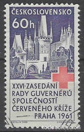 Sellos: CHECOSLOVAQUIA 1961 - 26&ordf; SESI&Oacute;N DE GOBERNANTES DE LA LIGA DE SOCIEDADES DE LA CRUZ ROJA - USADO