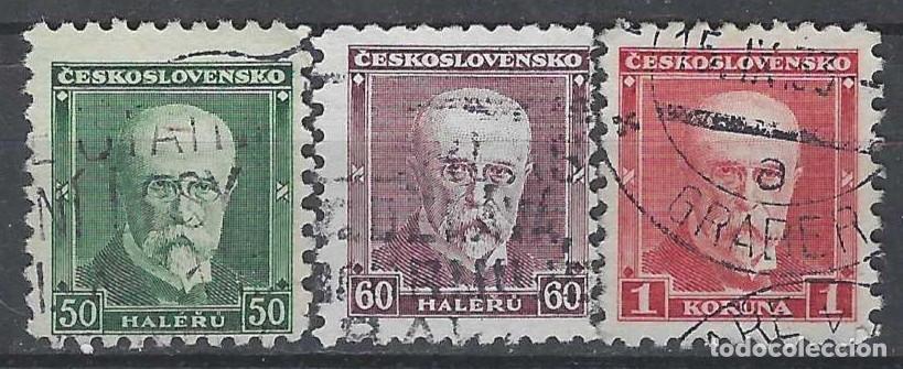Sellos: CHECOSLOVAQUIA 1930 - PRESIDENTE MASARYK, S.COMPLETA - USADOS
