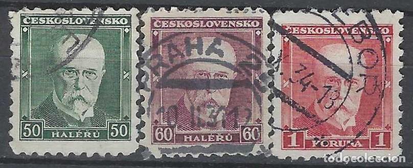 Sellos: CHECOSLOVAQUIA 1930 - PRESIDENTE MASARYK, S.COMPLETA - USADOS