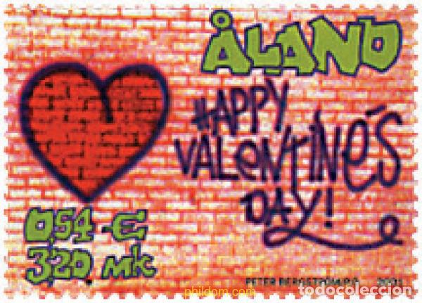 Timbres: 104448 MNH ALAND 2001 DIA DE SAN VALENTIN