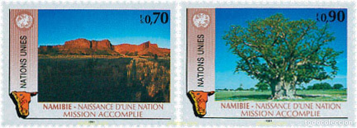 Sellos: 56454 MNH NACIONES UNIDAS. Ginebra 1991 NAMIBIA. EL NACIMIENTO DE UNA NACION