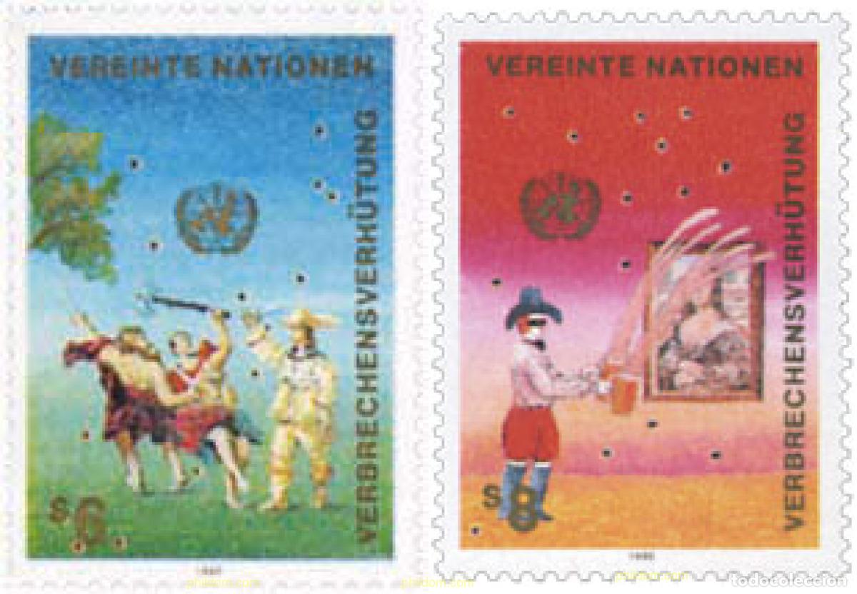 Sellos: 56458 MNH NACIONES UNIDAS. Viena 1990 PREVENCION DEL CRIMEN