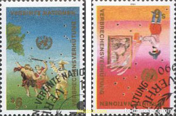 Sellos: 221072 USED NACIONES UNIDAS. Viena 1990 PREVENCION DEL CRIMEN