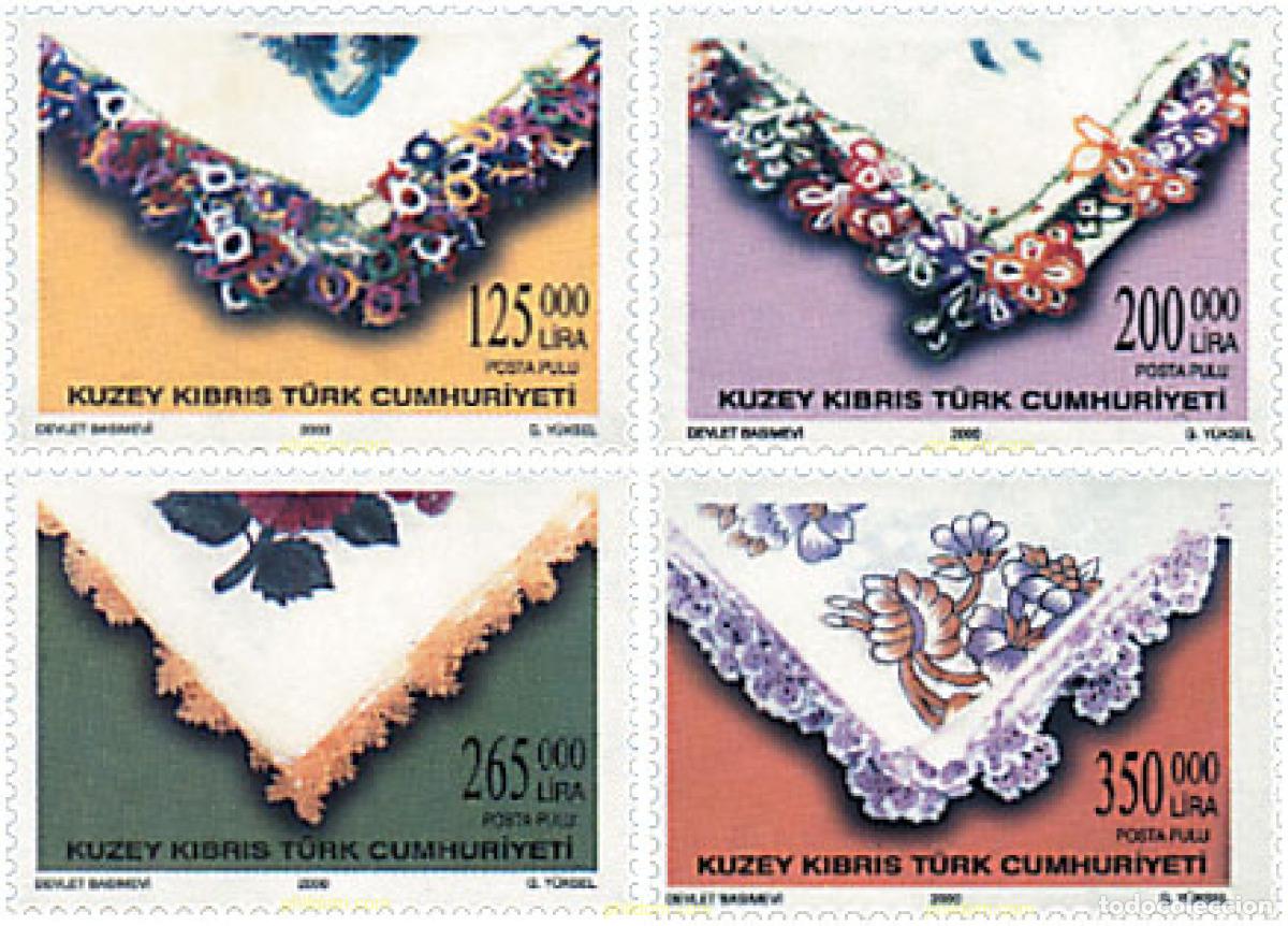 Sellos: 57380 MNH CHIPRE. Administraci&oacute;n turca 2000 BORDADOS TRADICIONALES