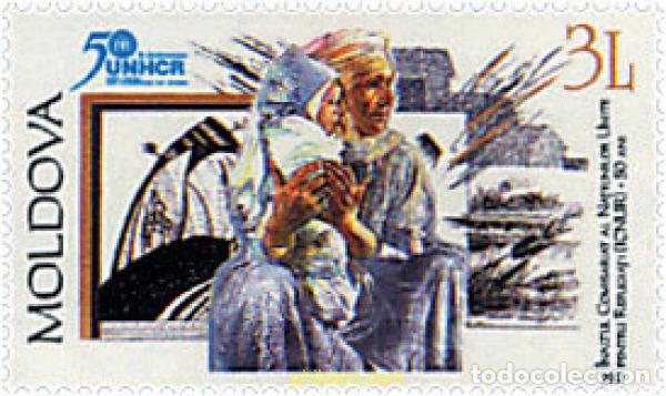 Sellos: 68948 MNH MOLDAVIA 2001 50 ANIVERSARIO DE LA UNHCR