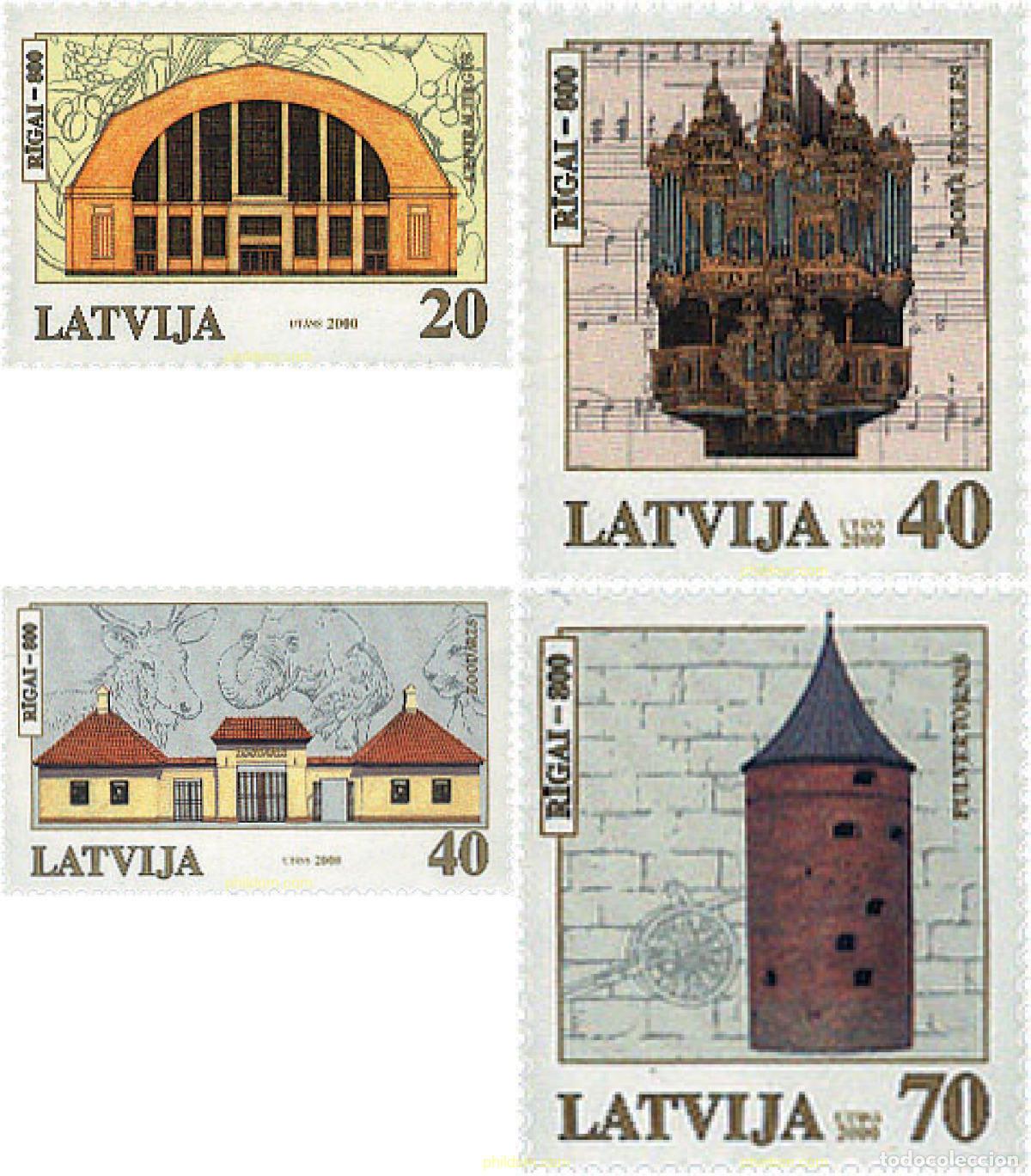 Sellos: 86577 MNH LETONIA 2000 800 ANIVERSARIO DE RIGA (2001)