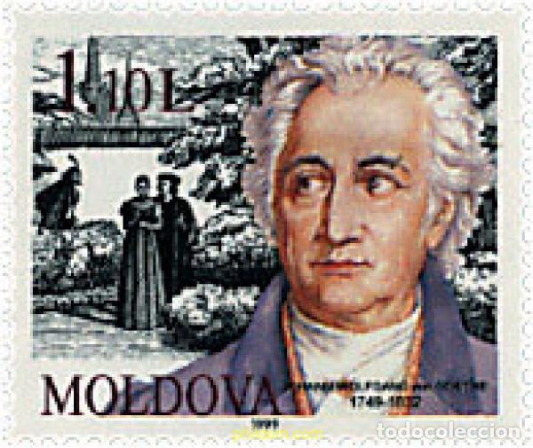 Sellos: 59929 MNH MOLDAVIA 1999 250 ANIVERSARIO DEL NACIMIENTO DEL ESCRITOR ALEMAN JOHAN WOLFGANG VON GOETH
