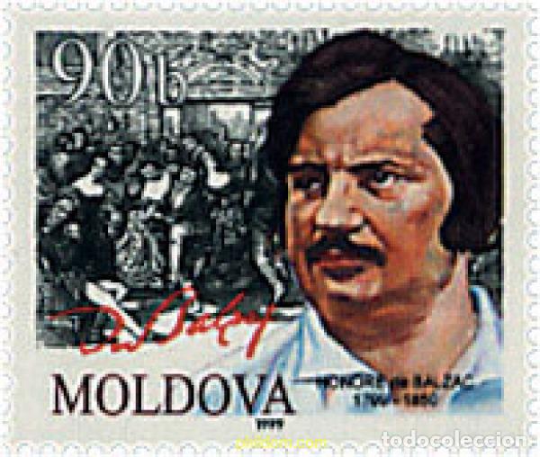Sellos: 59932 MNH MOLDAVIA 1999 BICENTENARIO DEL NACIMIENTO DEL ESCRITOR HONORE DE BALZAC