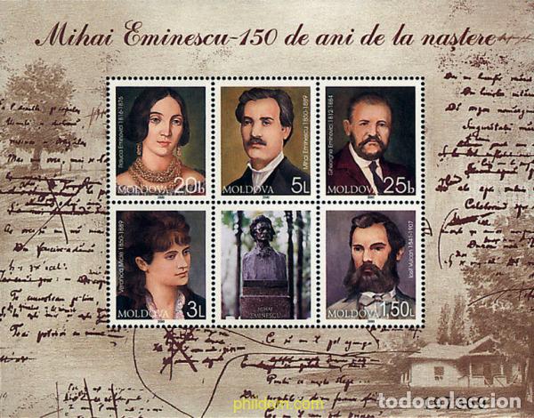 Sellos: 59927 MNH MOLDAVIA 2000 150 ANIVERSARIO DE MIHAI EMINESCU