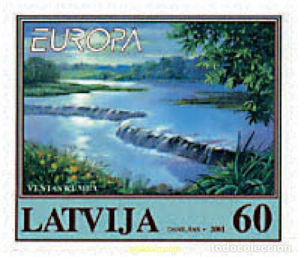 Sellos: 86588 MNH LETONIA 2001 EUROPA CEPT. EL AGUA, RIQUEZA NATURAL