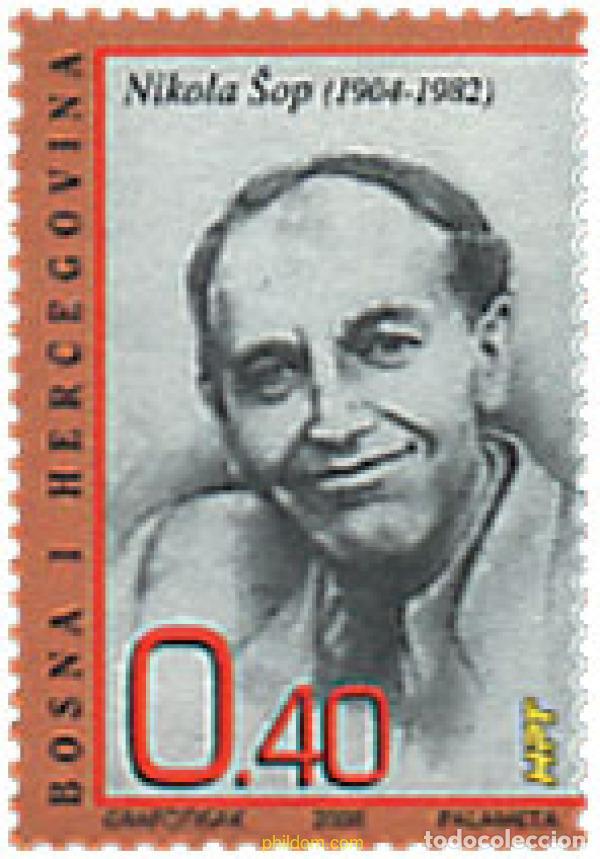 Sellos: 64021 MNH BOSNIA-HERZEGOVINA. Adm Croata 2000 HOMENAJE AL ESCRITOR NIKOLA SOP