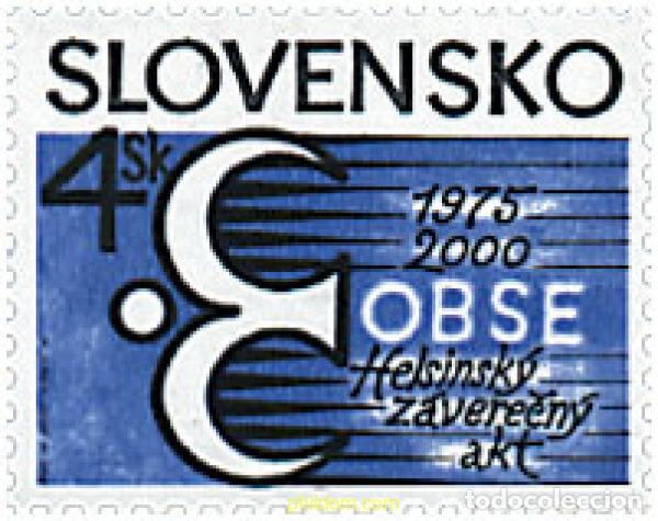 Sellos: 65026 MNH ESLOVAQUIA 2000 25 ANIVERSARIO DE LA ORGANIZACIONA PARA LA SEGURIDAD Y COOPERACION EUROPE