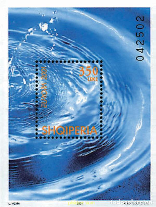 Sellos: 81651 MNH ALBANIA 2001 EUROPA CEPT. EL AGUA, RIQUEZA NATURAL