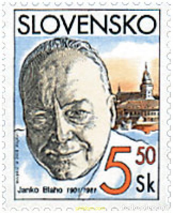 Sellos: 65029 MNH ESLOVAQUIA 2001 CENTENARIO DEL NACIMIENTO DE JANKO BLAHO