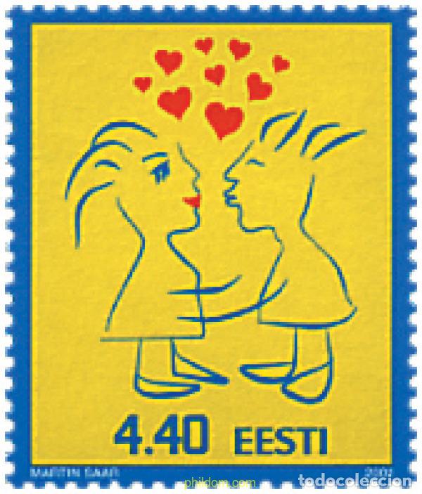 Sellos: 65101 MNH ESTONIA 2001 SAN VALENTIN