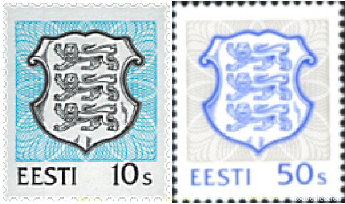Sellos: 85508 MNH ESTONIA 1993 ESCUDO DE ARMAS