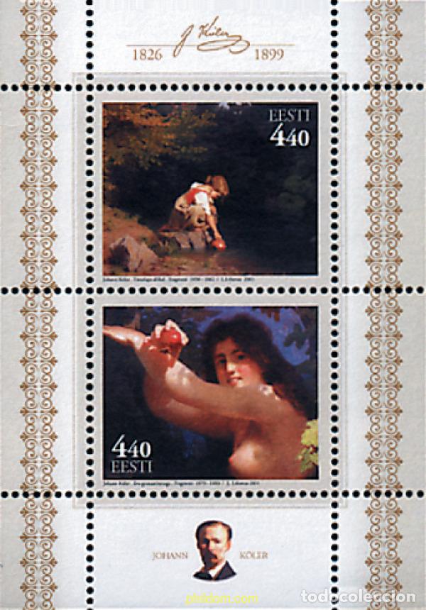 Sellos: 81185 MNH ESTONIA 2001 175 ANIVERSARIO DEL NACIMIENTO DE JOHANN KOLER