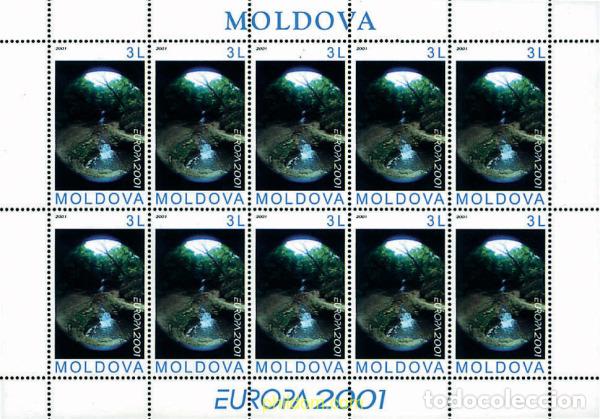 Sellos: 8712 MNH MOLDAVIA 2001 EUROPA CEPT. EL AGUA, RIQUEZA NATURAL